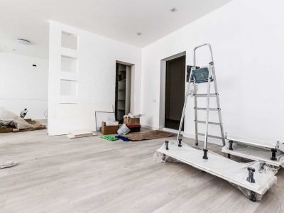 Pièce en travaux de rénovation