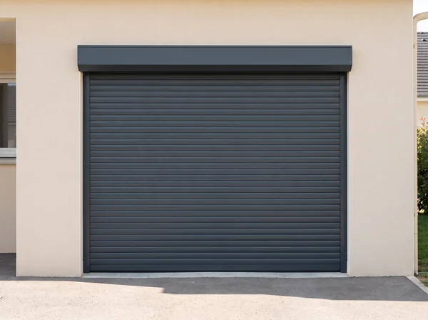 Porte de garage enroulable anthracite avec coffre